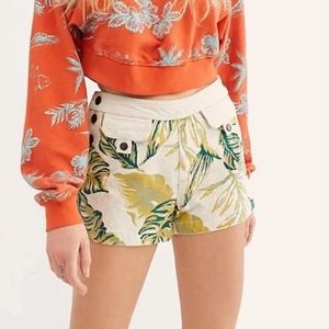 Free People Palm Leaf Shorts
